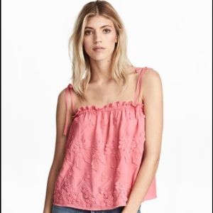 embroidered floral h&m top